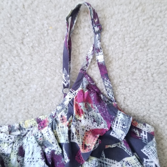 Colorful Summer Spaghetti Strap Camisole Ruffle Tank Top - Picture 5 of 8